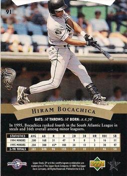 1995 SP Top Prospects #91 Hiram Bocachica  Back