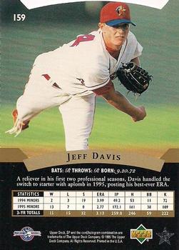 1995 SP Top Prospects #159 Jeff Davis  Back