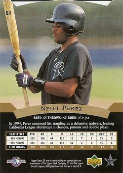 1995 SP Top Prospects #51 Neifi Perez  Back
