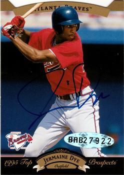 1995 SP Top Prospects - Autographs #NNO Jermaine Dye Front