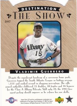 1995 SP Top Prospects - Destination: The Show #DS7 Vladimir Guerrero Back