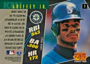 1995 Sportflix - Artist's Proofs #1 Ken Griffey Jr. Back