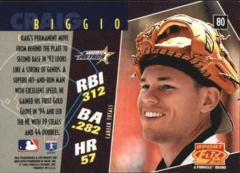 1995 Sportflix - Artist's Proofs #80 Craig Biggio Back