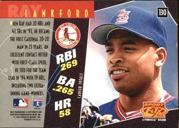 1995 Sportflix - Artist's Proofs #130 Ray Lankford Back