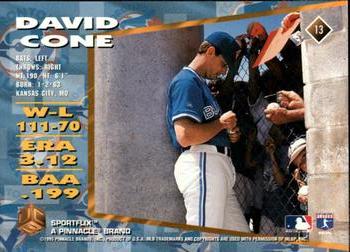 1995 Sportflix UC3 - Artist's Proofs #13 David Cone Back