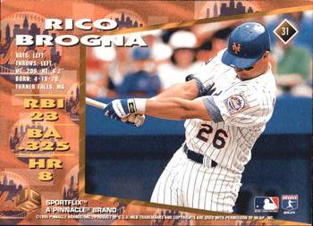 1995 Sportflix UC3 - Artist's Proofs #31 Rico Brogna Back