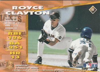 1995 Sportflix UC3 - Artist's Proofs #88 Royce Clayton Back