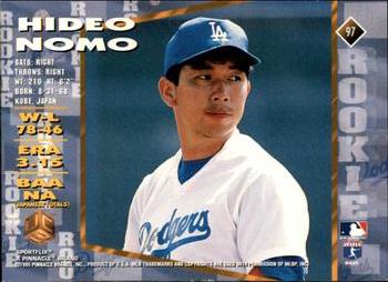 1995 Sportflix UC3 - Artist's Proofs #97 Hideo Nomo Back