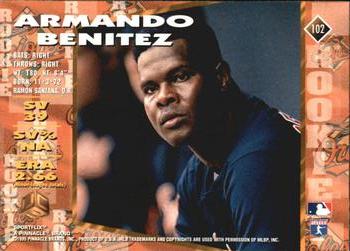 1995 Sportflix UC3 - Artist's Proofs #102 Armando Benitez Back