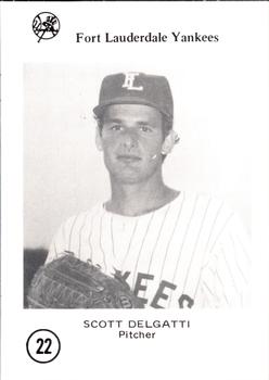 1977 Sussman Fort Lauderdale Yankees #22 Scott Delgatti Front