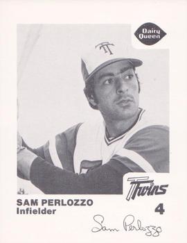 1977 Dairy Queen Tacoma Twins #4 Sam Perlozzo Front