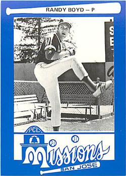 1977 Mr. Chef's San Jose Missions #16 Randy Boyd Front
