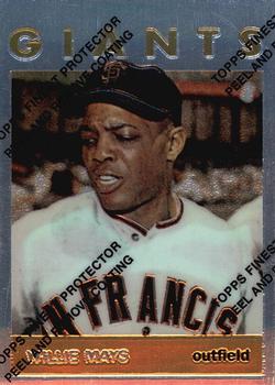 1997 Topps - Willie Mays Commemorative Reprints Finest #18 Willie Mays Front