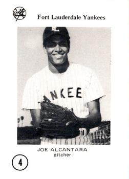 1976 Sussman Fort Lauderdale Yankees #4 Joe Alcantara Front
