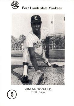 1976 Sussman Fort Lauderdale Yankees #5 Jim McDonald Front