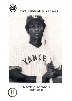 1976 Sussman Fort Lauderdale Yankees #11 Nate Chapman Front