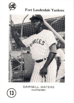 1976 Sussman Fort Lauderdale Yankees #13 Darnell Waters Front