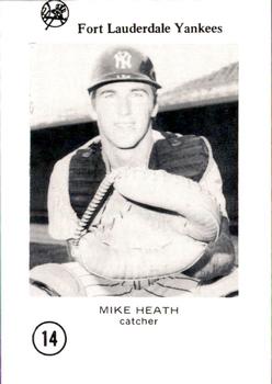 1976 Sussman Fort Lauderdale Yankees #14 Mike Heath Front