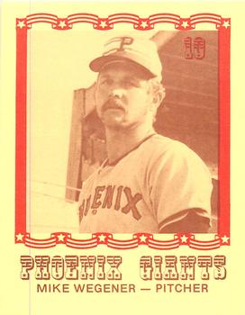 1976 Caruso Phoenix Giants #10 Mike Wegener Front