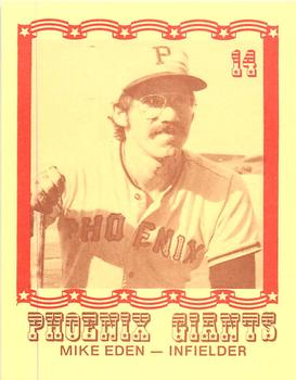 1976 Caruso Phoenix Giants #14 Mike Eden Front