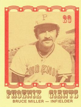 1976 Caruso Phoenix Giants #20 Bruce Miller Front