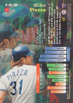 1995 Topps - Stadium Club First Day Issue #149 Mike Piazza Back