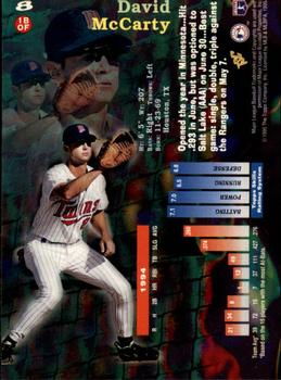 1995 Topps - Stadium Club First Day Issue #8 David McCarty Back