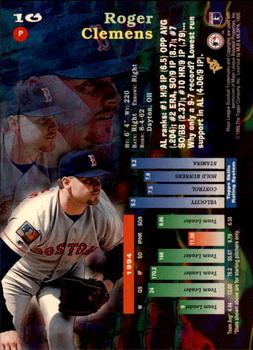 1995 Topps - Stadium Club First Day Issue #10 Roger Clemens Back