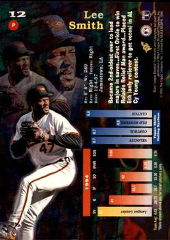 1995 Topps - Stadium Club First Day Issue #12 Lee Smith Back