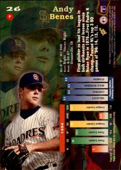 1995 Topps - Stadium Club First Day Issue #26 Andy Benes Back