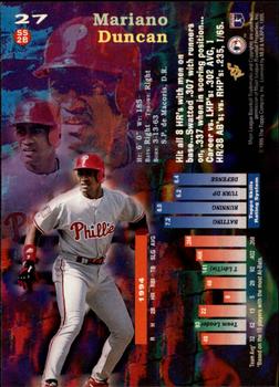 1995 Topps - Stadium Club First Day Issue #27 Mariano Duncan Back