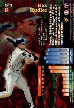 1995 Topps - Stadium Club First Day Issue #51 Rex Hudler Back