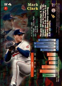 1995 Topps - Stadium Club First Day Issue #54 Mark Clark Back