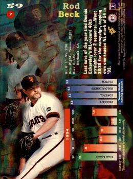 1995 Topps - Stadium Club First Day Issue #59 Rod Beck Back
