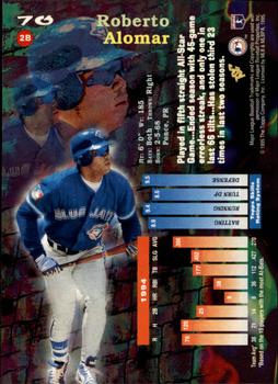 1995 Topps - Stadium Club First Day Issue #70 Roberto Alomar Back
