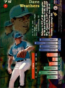 1995 Topps - Stadium Club First Day Issue #75 Dave Weathers Back