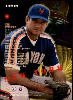 1995 Topps - Stadium Club First Day Issue #100 Paul Wilson Back