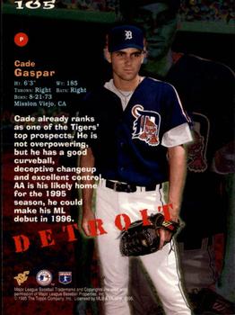 1995 Topps - Stadium Club First Day Issue #105 Cade Gaspar Back