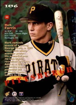 1995 Topps - Stadium Club First Day Issue #106 Mark Farris Back