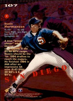 1995 Topps - Stadium Club First Day Issue #107 Dustin Hermanson Back