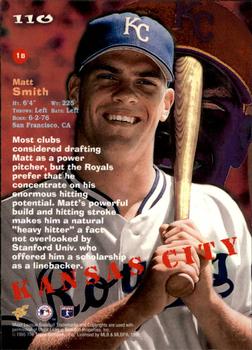 1995 Topps - Stadium Club First Day Issue #110 Matt Smith Back
