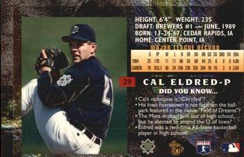 1995 Topps Embossed - Golden Idols #29 Cal Eldred Back