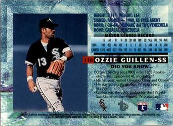 1995 Topps Embossed - Golden Idols #116 Ozzie Guillen Back
