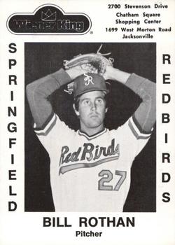 1978 Wiener King Springfield Redbirds #19 Bill Rothan Front