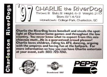 1997 Grandstand Charleston RiverDogs #NNO Charlie the RiverDog Back