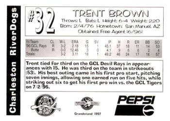 1997 Grandstand Charleston RiverDogs #NNO Trent Brown Back