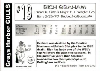 1997 Grandstand Grays Harbor Gulls #NNO Rich Graham Back