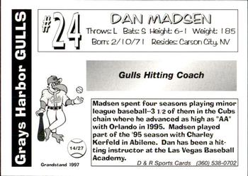 1997 Grandstand Grays Harbor Gulls #NNO Dan Madsen Back