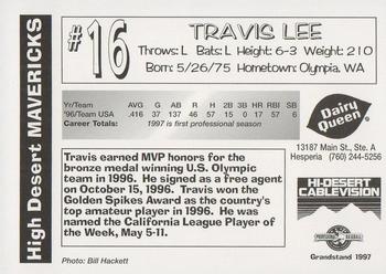 1997 Grandstand High Desert Mavericks #NNO Travis Lee Back