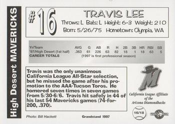 1997 Grandstand High Desert Mavericks Update #16 Travis Lee Back